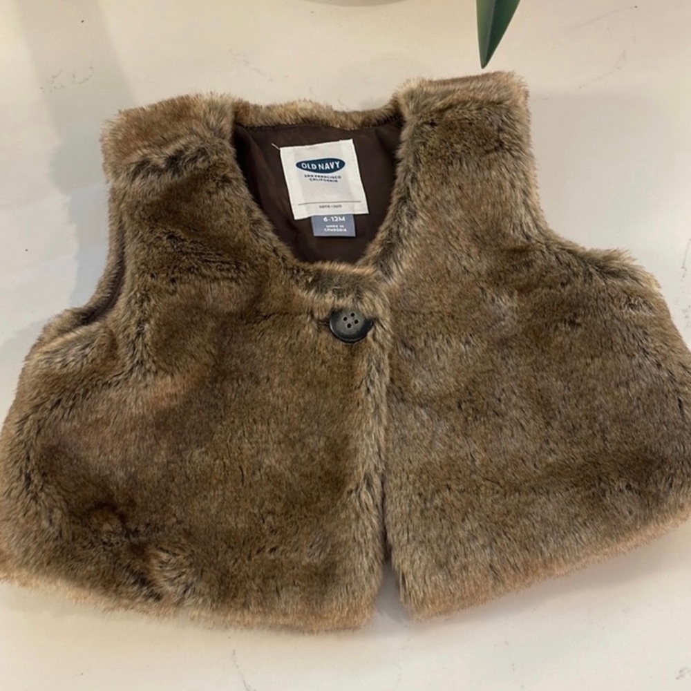 Toddler faux fur vest